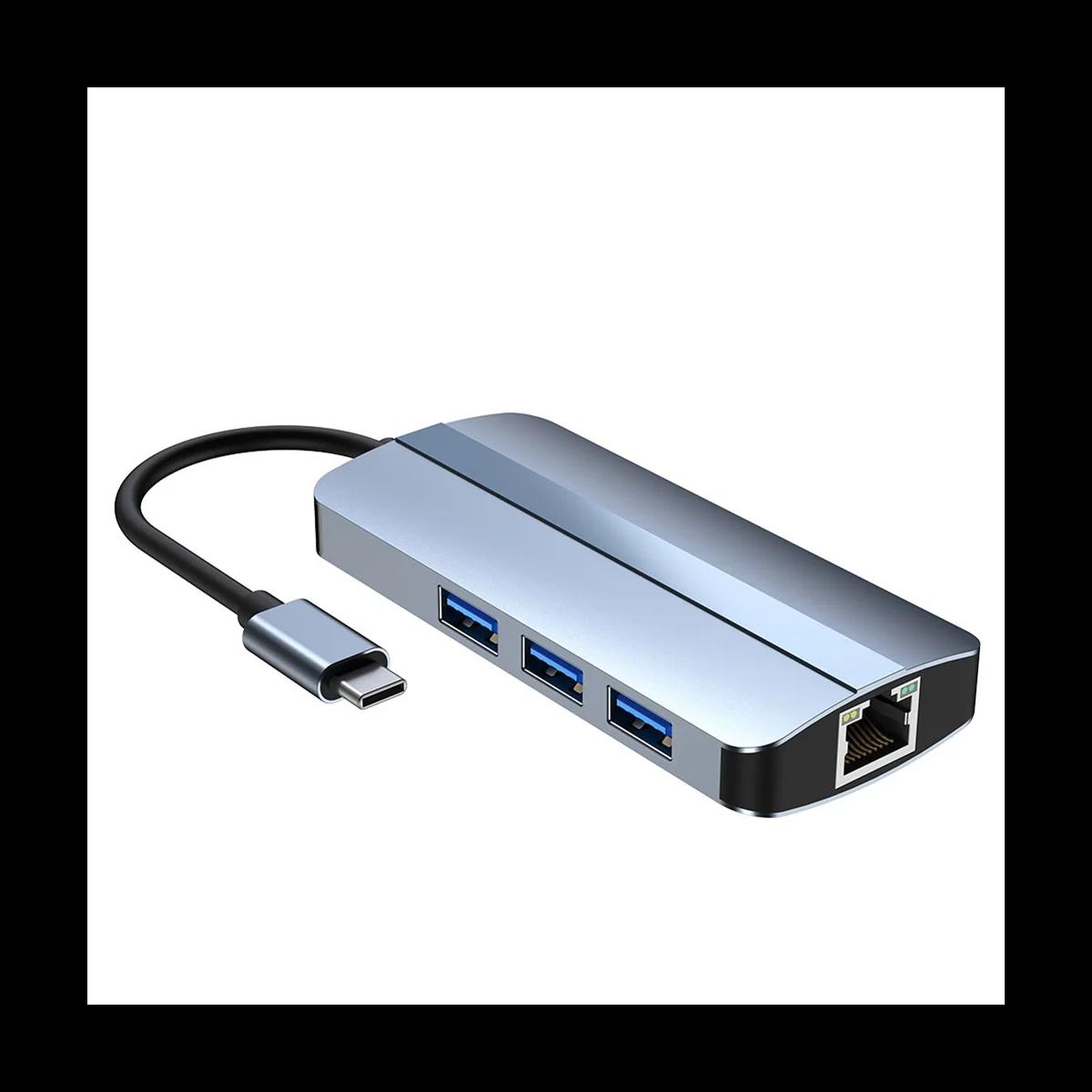 USB C  ŷ ̼, USB C Ÿ , USB 3.0, RJ45, 1000Mbps, SD TF ī , PD 100W  ȣȯ, 6-in-1